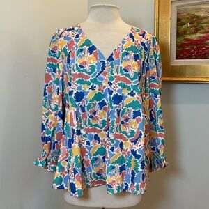 Tuckernuck‎ Picnic Toile Print Blouse